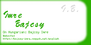 imre bajcsy business card